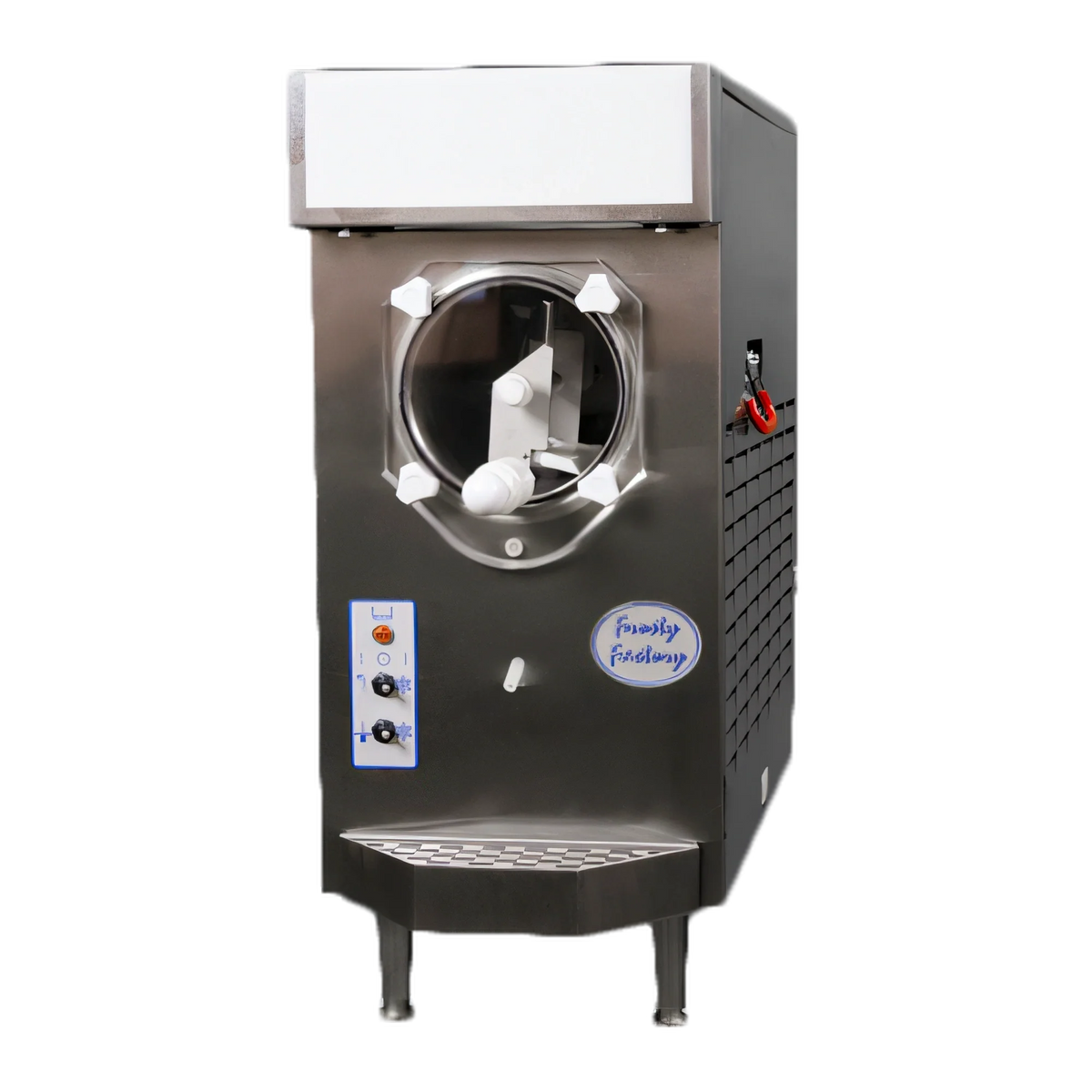 Frosty Factory of America 127W Countertop Single-Flavor Water-Cooled Frozen Beverage Machine, 16 Qt Hopper, 7 Qt Cylinder, Stainless Steel