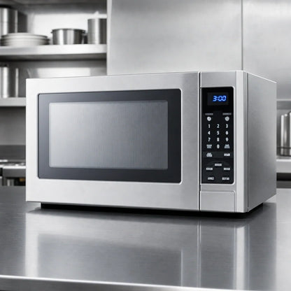 Summit Commercial SCM853 Commercial Countertop Microwave Oven, 0.9 Cu. Ft., 900 Watts, Stainless Steel, Digital Touch Controls