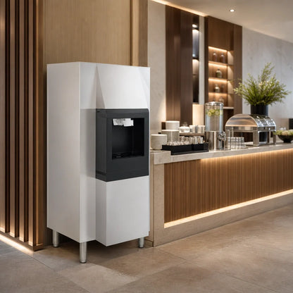 ITV Ice Makers DHD 200-30-W Hotel-Style Countertop Ice & Water Dispenser, 183 lb Storage, 304 Stainless Steel