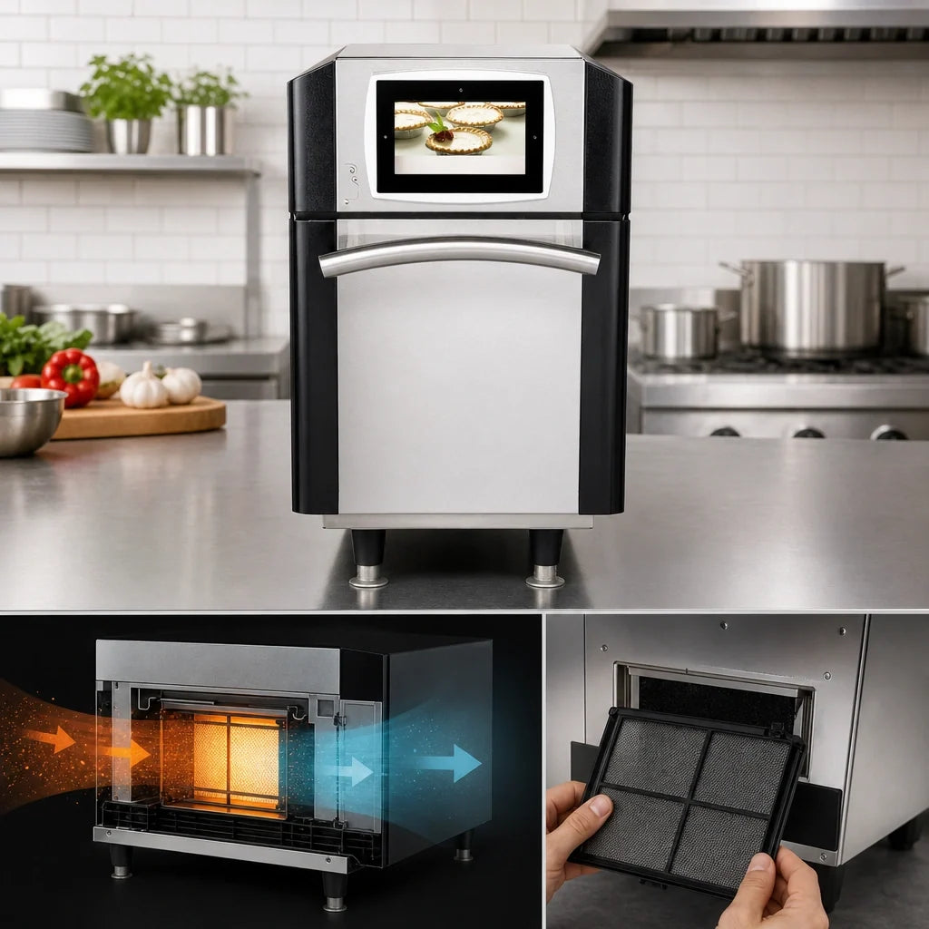 Ovention MISA-A12 Ventless Countertop Microwave & Convection Rapid Cook Oven, Touchscreen, 1/4-Size Sheet Pan Capacity