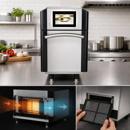 Ovention MISA-A12 Ventless Countertop Microwave & Convection Rapid Cook Oven, Touchscreen, 1/4-Size Sheet Pan Capacity
