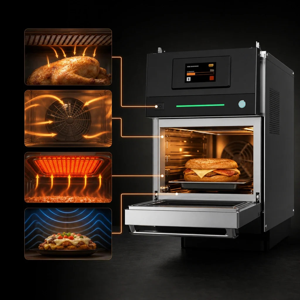 Pratica FIT SM FIT EXPRESS SM 990170 0.45 Cu. Ft. Countertop Ventless High-Speed Oven with Touchscreen and Wi-Fi/USB