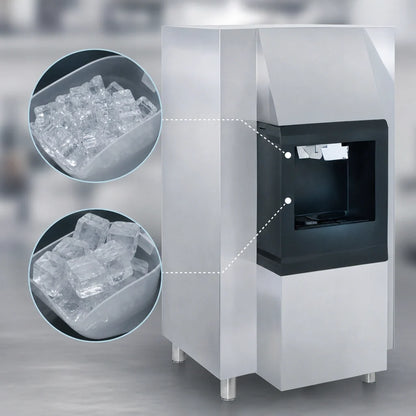 ITV Ice Makers DHD 200-30-W Hotel-Style Countertop Ice & Water Dispenser, 183 lb Storage, 304 Stainless Steel