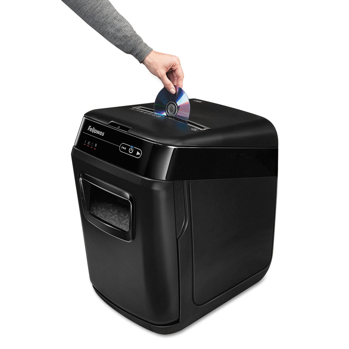 Fellowes AutoMax 150C Auto Feed Cross-Cut Shredder, 150 Auto/8 Manual Sheet Capacity