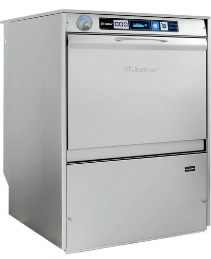 Eurodib Lamber F99DYPS High-Temp Undercounter Dishwasher with Booster, Stainless Steel, 20" x 20" Rack, 30 Racks/Hour