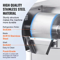 2822 Oz. /24 H Commercial Snowflake Ice Machine Silver Snow Cone Machine Ice Shaver Machine with Touchpad Controls