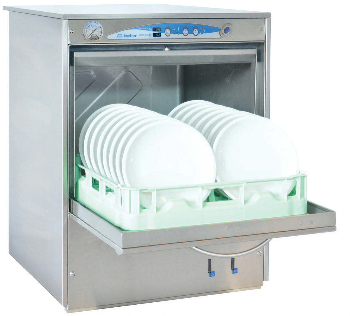 Eurodib Lamber F99DYPS High-Temp Undercounter Dishwasher with Booster, Stainless Steel, 20" x 20" Rack, 30 Racks/Hour