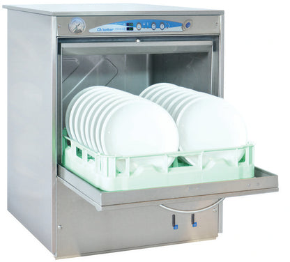 Eurodib Lamber F99DYPS High-Temp Undercounter Dishwasher with Booster, Stainless Steel, 20" x 20" Rack, 30 Racks/Hour
