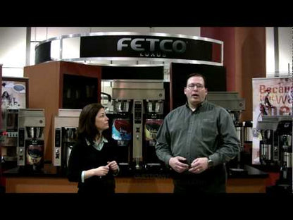 FETCO C62206MIP Twin 3-Gallon Automatic-Fill Commercial Coffee Brewer, Stainless Steel