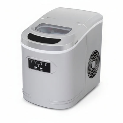 9.5 In. 27 Lbs. Portable Countertop Ice Maker Bullet Ice Machine with 2.2L Reservoir and 1.5 Lb. Bin in Metallic Silver