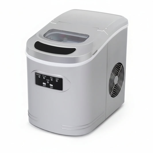 9.5 In. 27 Lbs. Portable Countertop Ice Maker Bullet Ice Machine with 2.2L Reservoir and 1.5 Lb. Bin in Metallic Silver