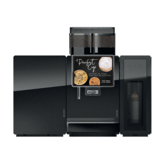 Franke Coffee Systems A1000 FLEX Super Automatic Commercial Coffee Machine, 3 Grinders, 3 Bean Hoppers, Powder Hopper, 2-Gallon Milk Container