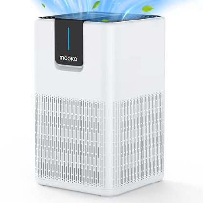 MOOKA Air Purifiers for Home Large Room Up to 1250 Ft², H13 HEPA Air Purifier for Pets Dust Odor Smoke, Aromatherapy Function, Air Cleaner with 15dB Quiet Sleep Mode for Bedroom Office Living Room