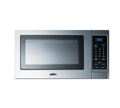 Summit Commercial SCM853 Commercial Countertop Microwave Oven, 0.9 Cu. Ft., 900 Watts, Stainless Steel, Digital Touch Controls