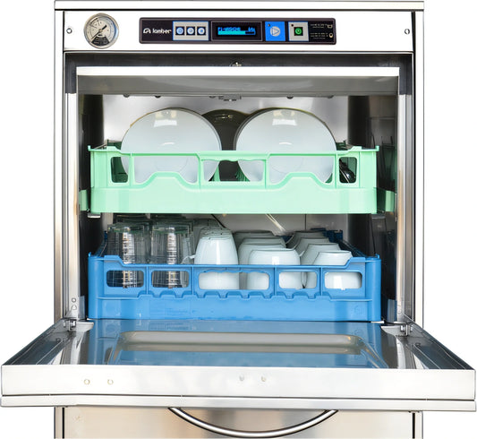 Eurodib Lamber F99DYPS High-Temp Undercounter Dishwasher with Booster, Stainless Steel, 20" x 20" Rack, 30 Racks/Hour
