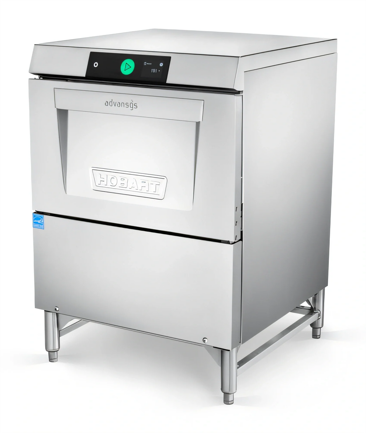 Hobart Warewash - Stationary LXGNR-2 High-Temp Undercounter Glasswasher/Dishwasher, 20 x 20 Rack, Energy Recovery, Smart Touchscreen