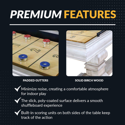 Hathaway Montecito 12-ft Shuffleboard Table - Driftwood Finish