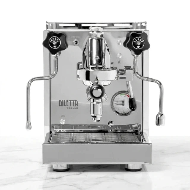 Espresso Machine Engineered for Commercial Performance, E61 Group Head, Heat Exchanger Boiler, Milan Built — Studio Shot